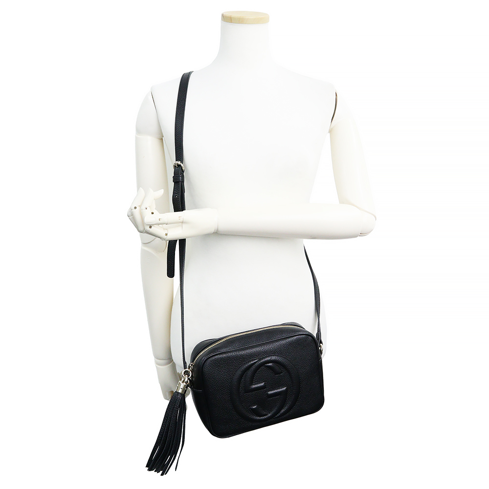 Gucci Soho Small Disco Bag Crossbody Grain Leather Black - Picture 6 of 8